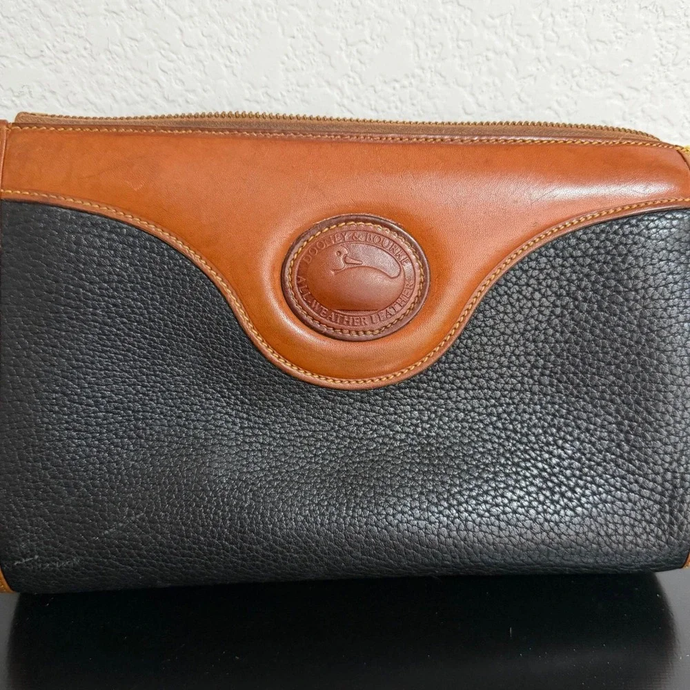 Vintage Dooney & Bourke All Weather Leather Clutch Replacement No Purse Strap